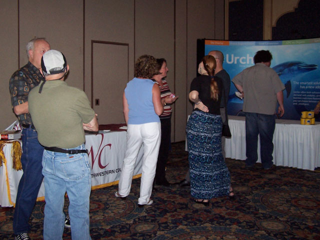 The Southwestern booth and the Urchin booth.