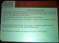 Day 3 - Sept 9, 2005 Breakfast / Educational Sessions